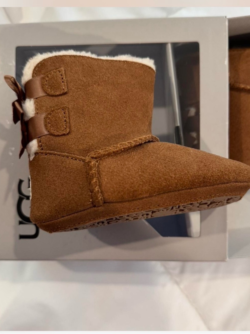 Kids Brown Shearling-Lined Booties